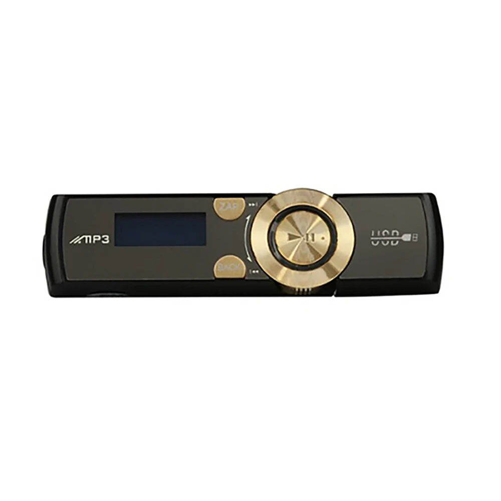 Мини Клип Mp3 USB ЖК-экран Поддержка 8 Гб флэш TF плеер MP3 Музыка FM радио мини музыкальный плеер - Цвет: gold