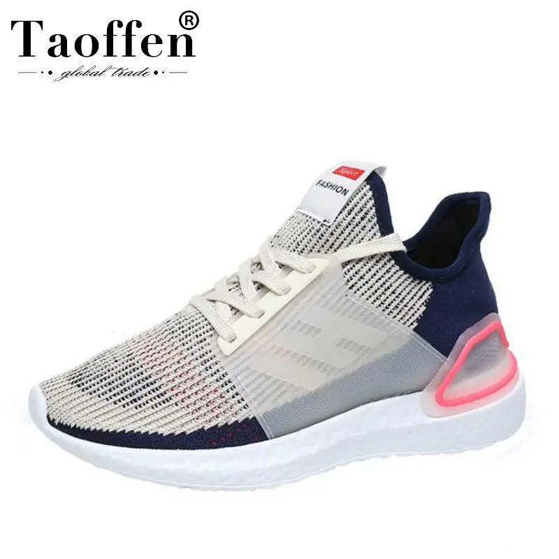 

Taoffen Mixed Colors Thick Bottom Young Ladies Casual Vulcanized Shoes Women Cross Strap Sneakers Mesh Shoes Size 35-40