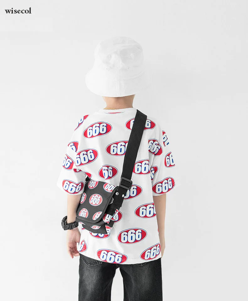 Мальчика сумка новые летние 666 в виде буквы w, Детская мода; брендовый комплект одежды для отдыха дорожная сумка