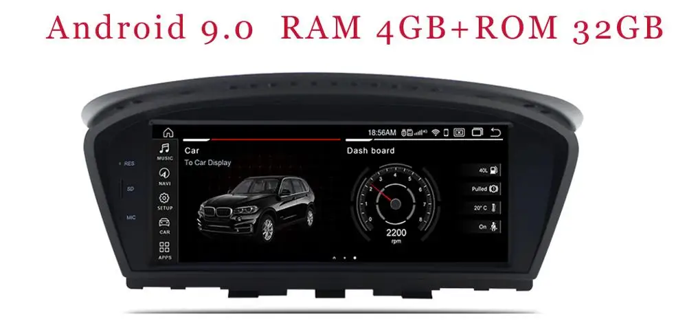 

New ID7 Android 9.0 4+32GB Car DVD For BMW 5 series E60 E61 E63 E64 3Series E90 E91 With GPS Audio Radio iDrive Steering wheel