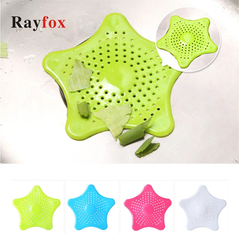 

Star Sewer Outfall Strainer Kitchen Accessories Tools Silicone Sink Drain Bathtub Hair Filter Creative Kitchen Bathroom Gadgets