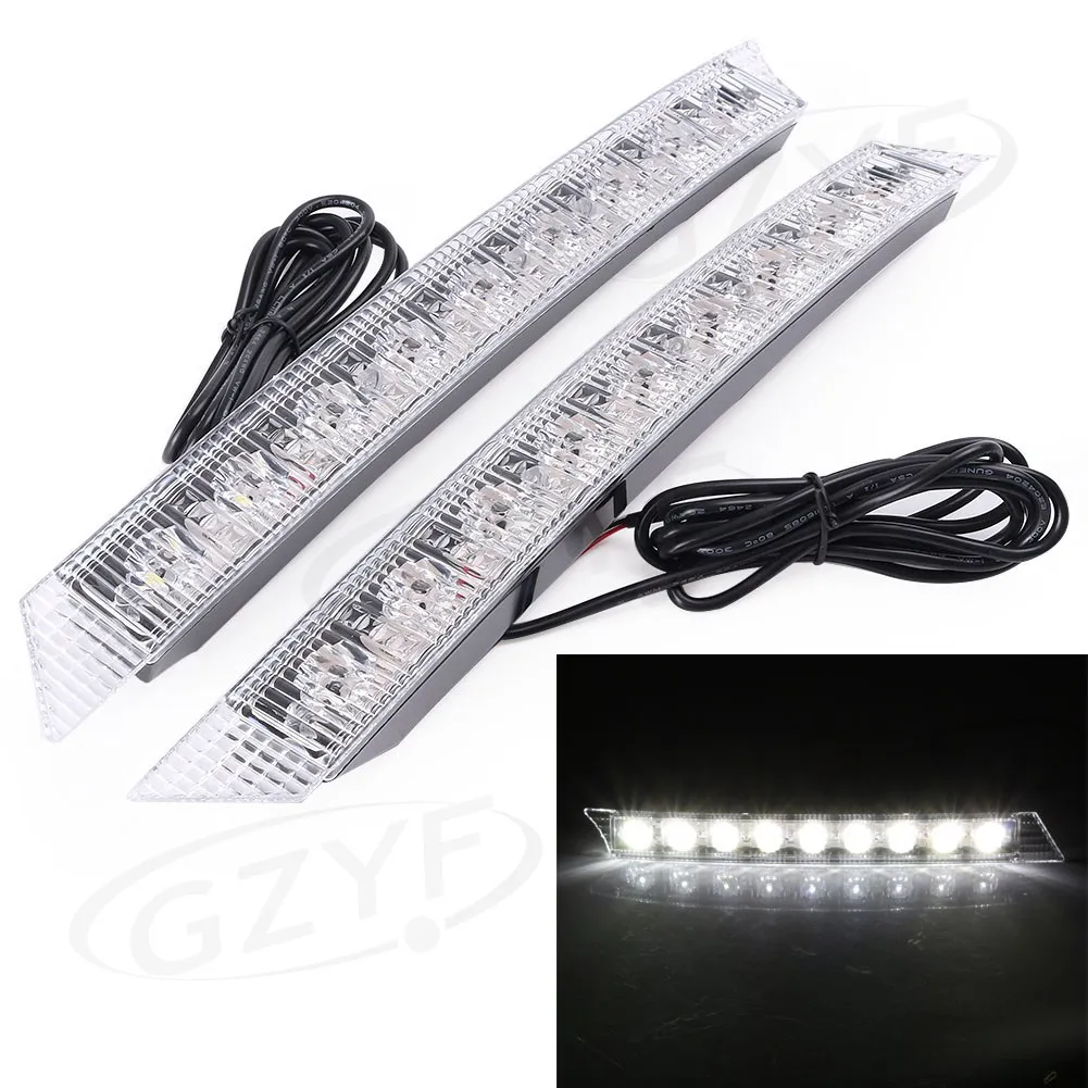 

Car 9-LED Fog Driving Day Lights Daytime Running Lamps For 2005-2008 Audi A6 6500K Pair High Quality