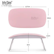 Arte Clavo 6 Вт Сушилка для ногтей УФ светодиодный светильник микро USB гель лак отверждающая машина для домашнего использования Инструменты для дизайна ногтей лампа для ногтей