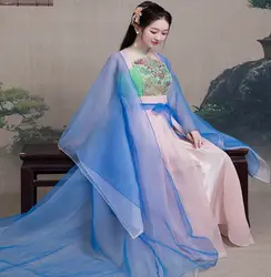 Королевский дворец Hanfu длинный хвост костюм ТВ фильм выполнить одежду древних платье для девочек элегантный китайский стиль принцесса