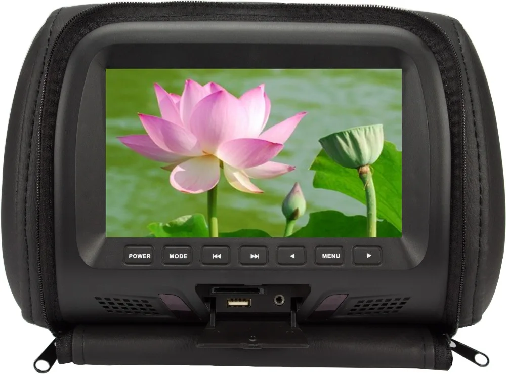 Newest 7 inch Car Headrest Monitor TFT LED Screen Pillow Monitor with