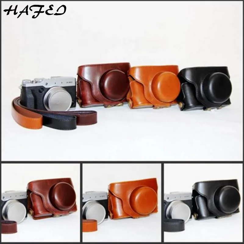 

HAFEI Camera Video Bag Case PU Hard Leather Cover Fits For Fujifilm FUJI X30 X-30 Camera with Strap 3 Colors Black/Coffee/Brown