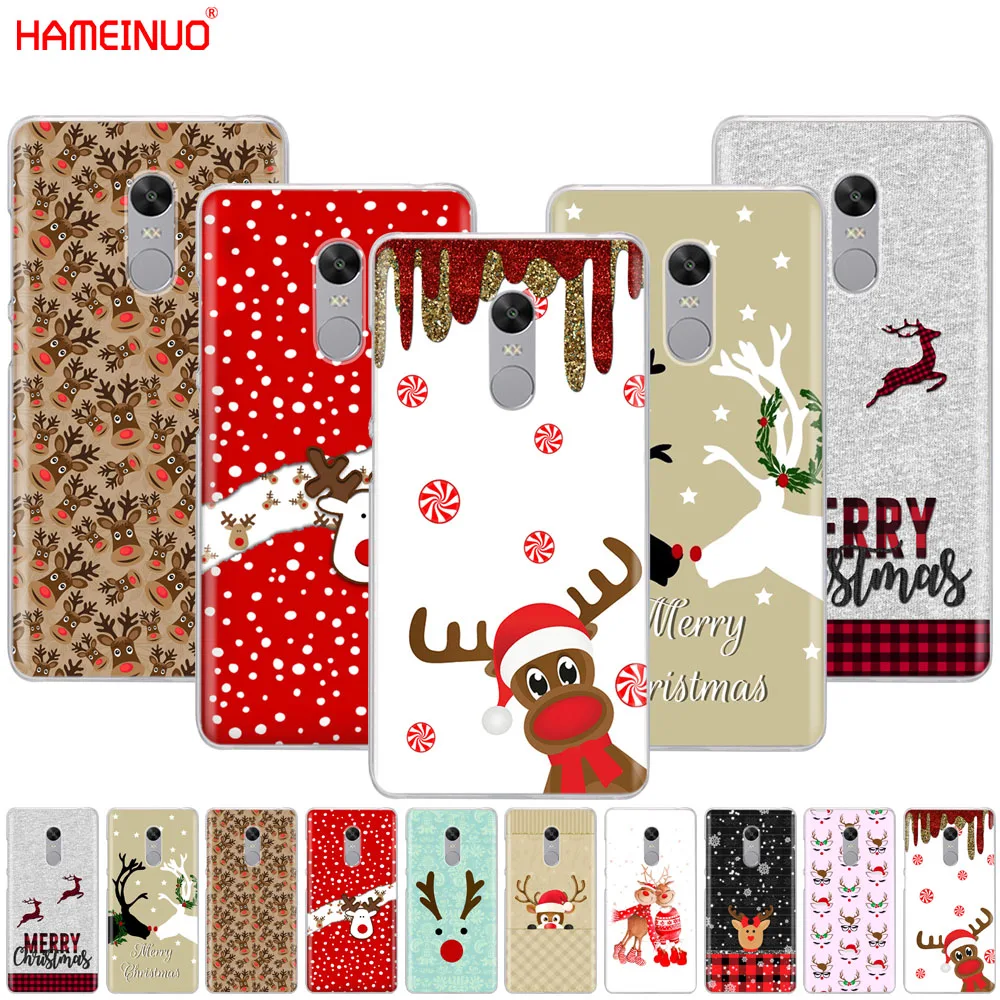 HAMEINUO милый новогодний чехол для телефона с рождественским оленем Xiaomi redmi 5 4 1 1s 2 3 3s