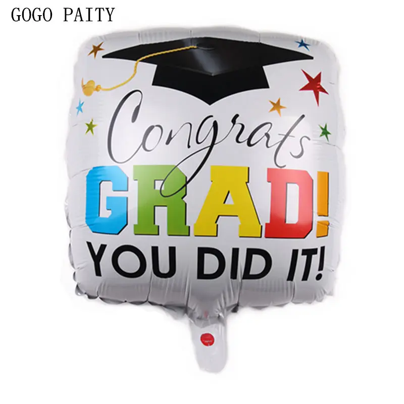 

GOGO PAITY New 18-inch square graduation you have achieved aluminum balloon graduation celebration decorative balloon