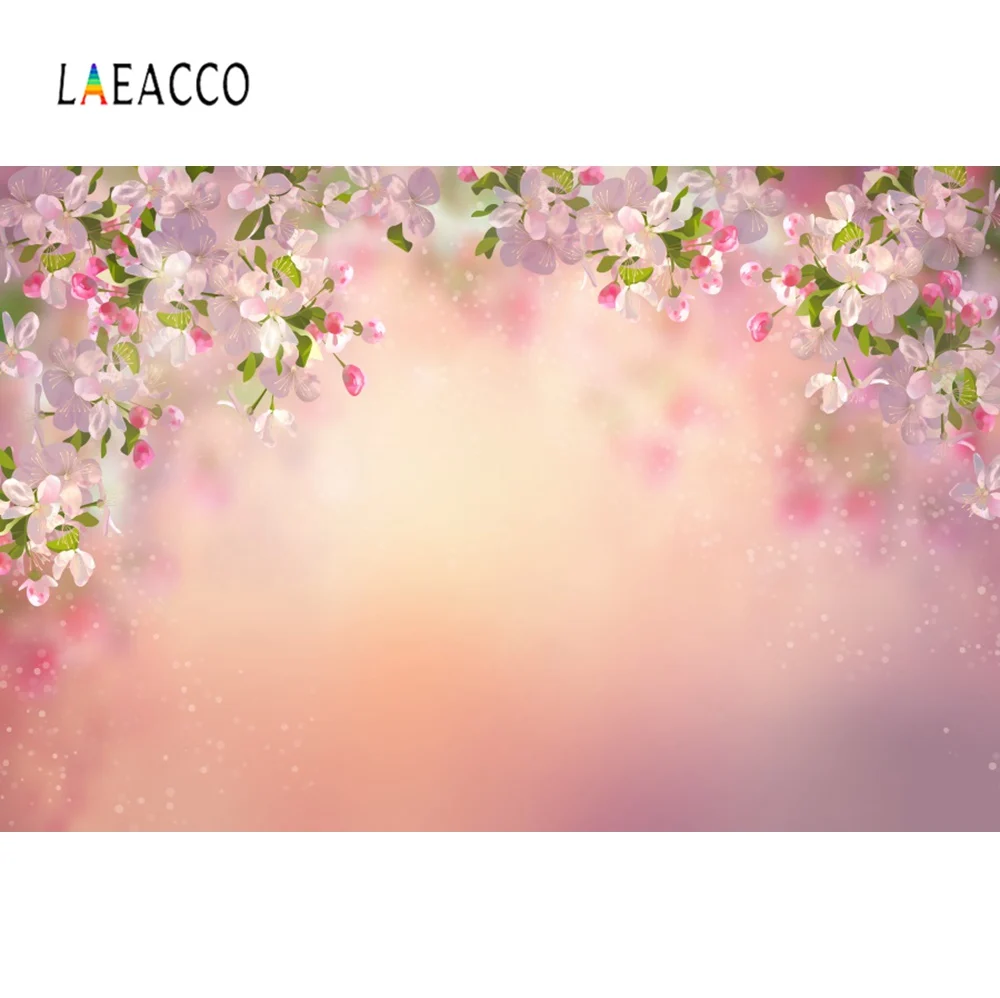 

Spring Flower Backdrops For Photography Petal Baby Newborn Love Light Bokeh Portrait Photography Backgrounds For Photo Studio