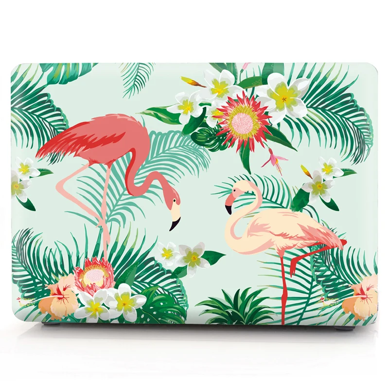 Чехол для ноутбука Macbook Air Retina 15 13 12 11 Touch Bar Flamingo Shell нового Mac book Pro 3 4 Чехлы