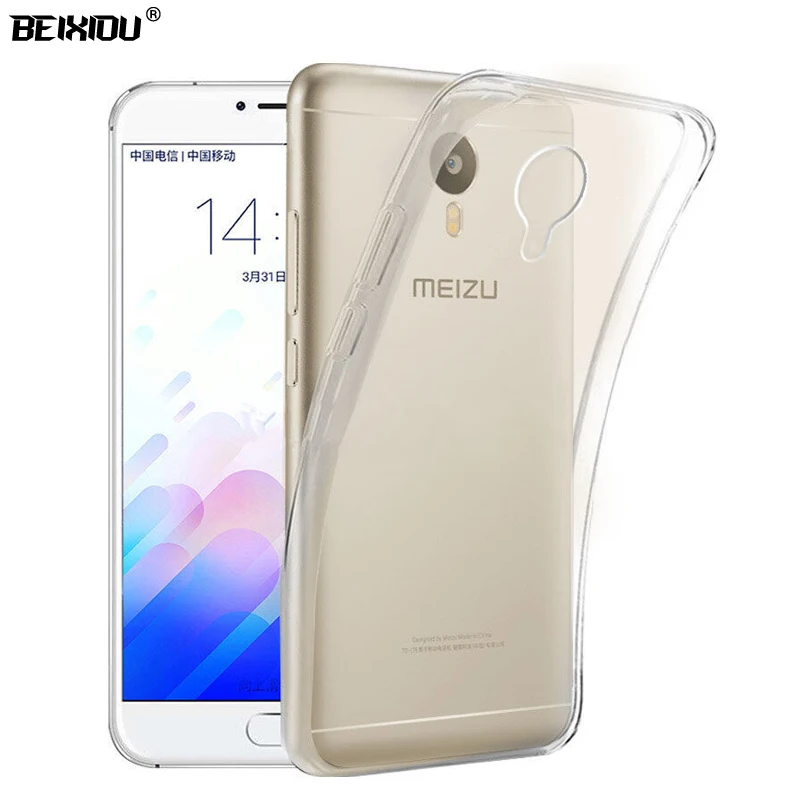 Чехол для Meizu MX6 TPU Силиконовый прочный прозрачный мягкий чехол защитный на заднюю