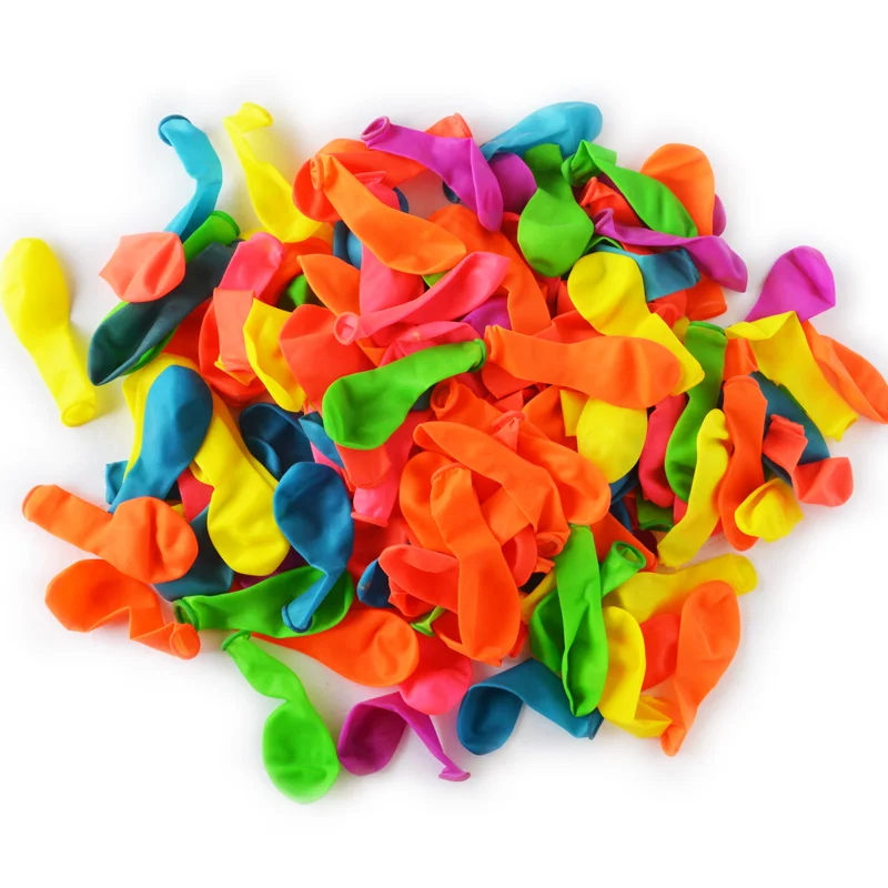 120 قطع بالونات اللاتكس بالون و 120 قطع المطاط المياه شاطئ اللعب متعدد الألوان نفخ الكرة الصيف في لعب للأطفال