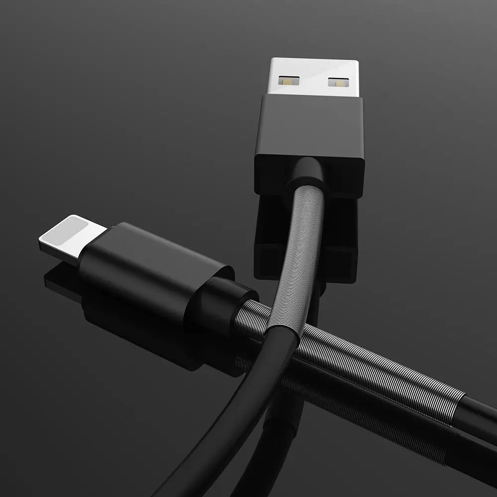 Luxuriou Cable Data USB Charger End Protect Steady Spring Cable For