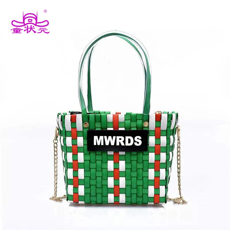 

2018 The New Straw Bag Summer Beach Handbag Women Causal Shopping Travel Bag Large Capacity Woven Shoulder Bags Pouches Hot Grid