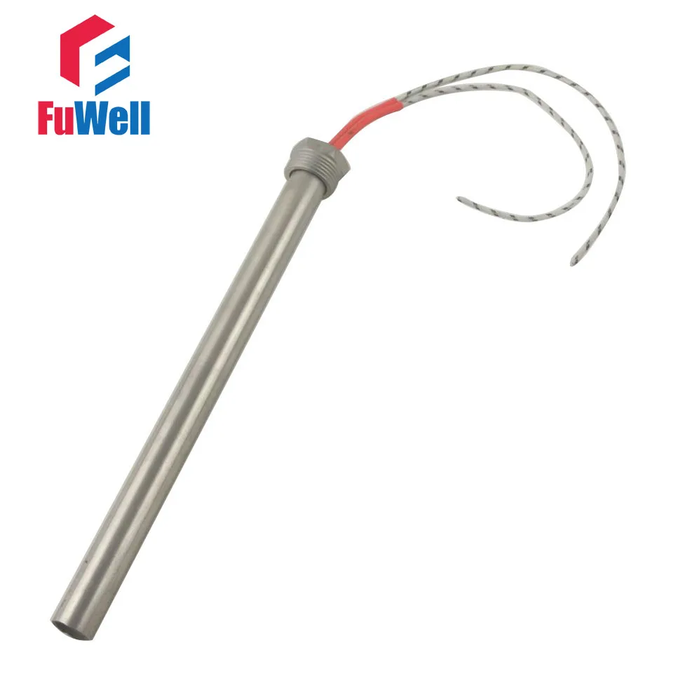 

304 Stainless Steel Threaded Single End Heating Tube Cartridge Heater 16x600mm 3000W 220V/110V/380V DN20 (25mm)