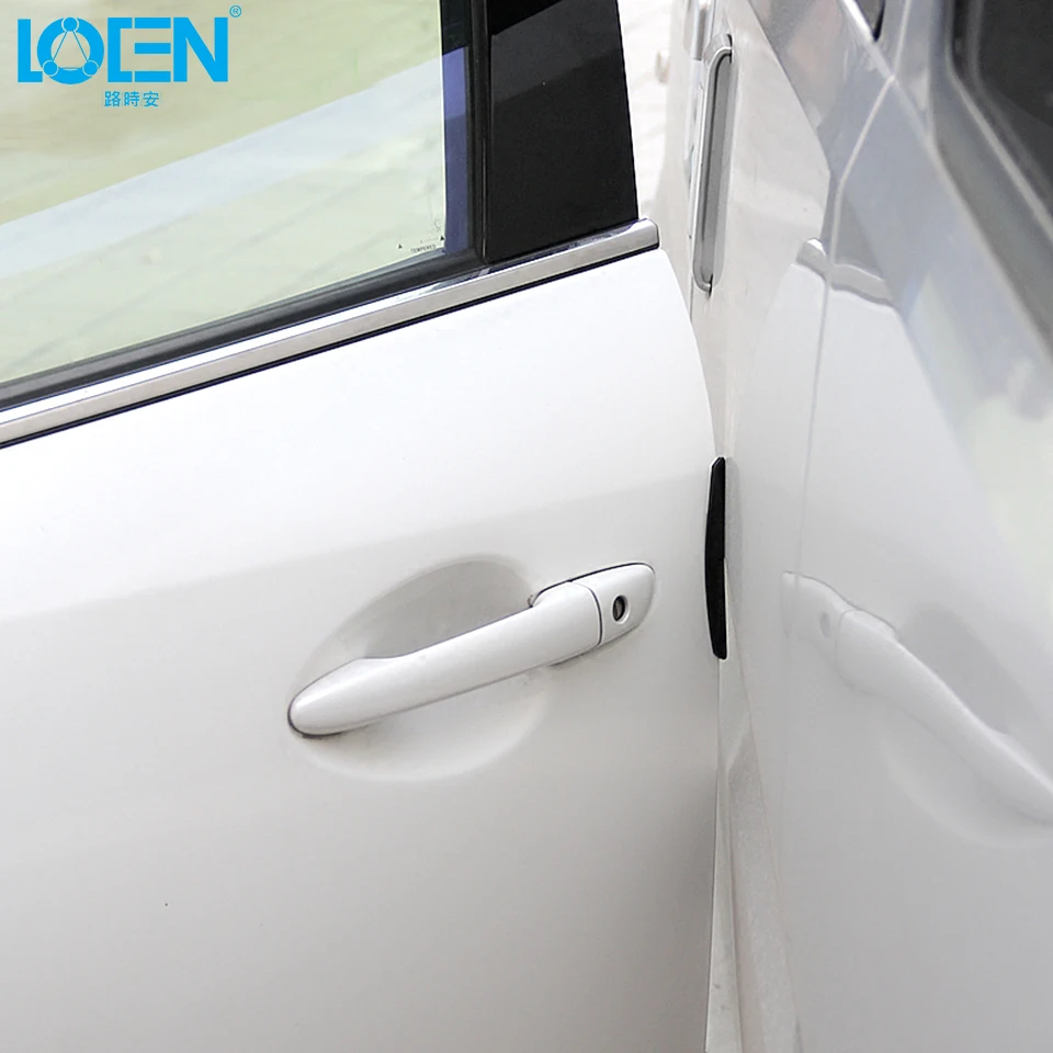 LOEN 4 шт. универсальный автомобильный Стайлинг гибкая защита для края двери черный