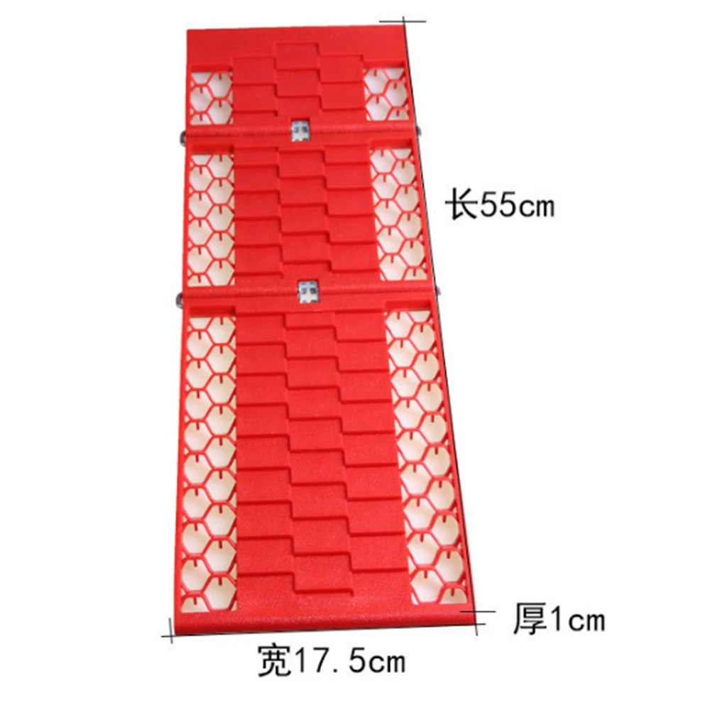 2pcs Universal Foldable Snow Mud Ice Sand Non-slip Board Anti-skid Base Plate Car Emergency Self Rescue Recovery Road 