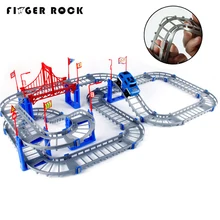 Magical Railway Road Track Toys DIY Variety Electric Speed Car Train Model Assembly Racing Rail Tracks Car Toy For Children