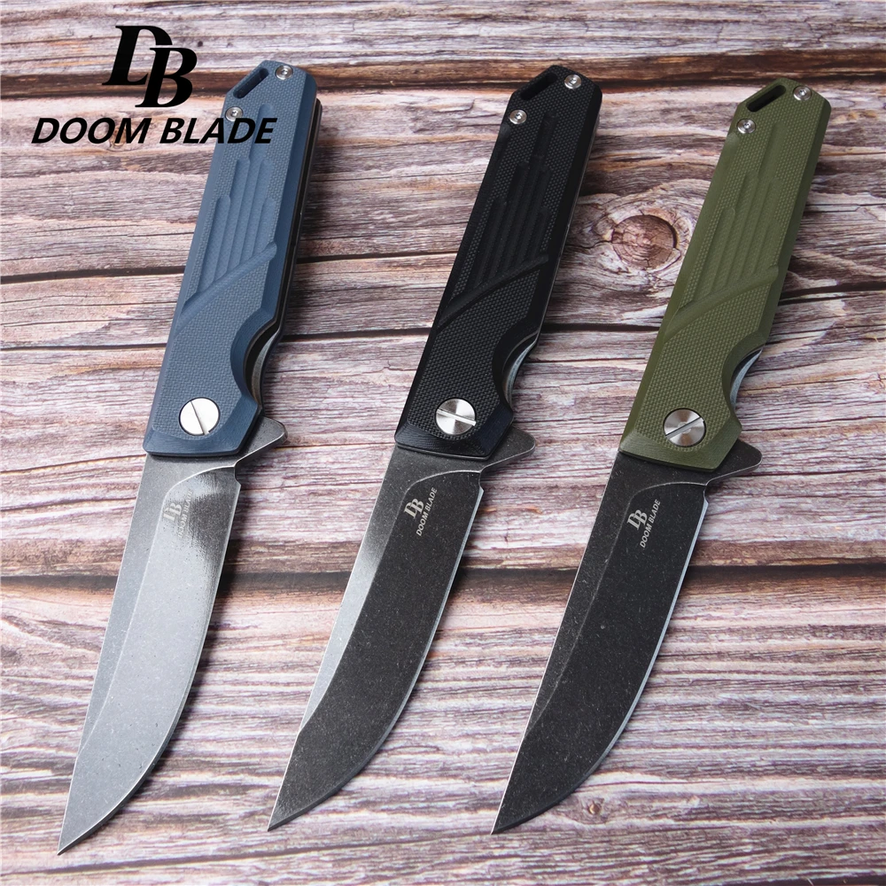 

7.9" FH11 60-61HRC Knives Ball Bearing Outdoor Pocket Knife D2 Steel Folding Knives G10 Handle EDC Survival Rescue Tools