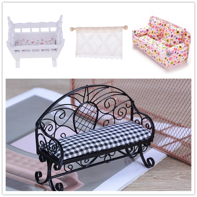 Kids Play Toy Doll Furniture Simulation Miniature Double Sofa Chair Furniture Toys DollHouse Furniture bed Dolls Baby Room Kids Play Toy Doll Furniture Simulation Miniature Double Sofa Chair Furniture Toys DollHouse Furniture bed Dolls Baby Room