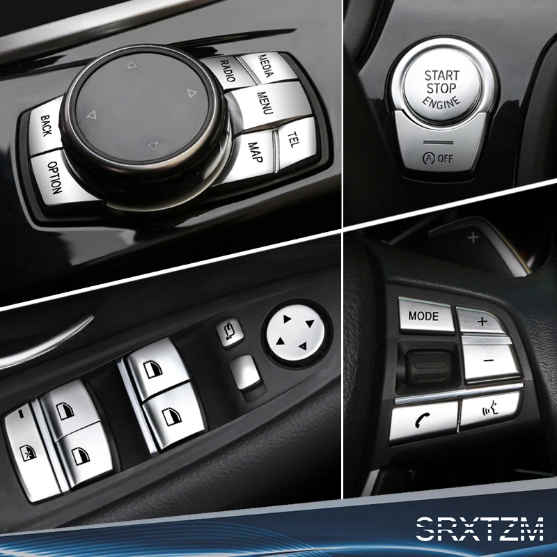 SRXTZM автомобильный хромированный чехол для BMW F10 F07 F12 F13 F20 F30 F32 дополнительные авто аксессуары для интерьера 1 комплект