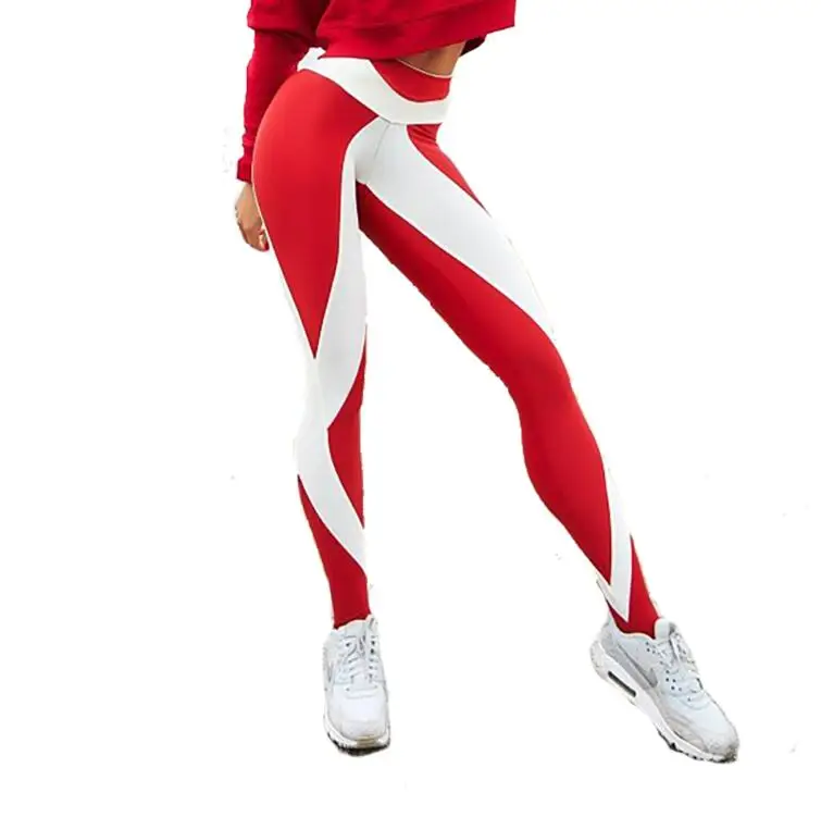 Новые модные женские спортивные Леггинсы с высокой талией, женские эластичные брюки для фитнеса в стиле панк, повседневные тонкие брюки, леггинсы 6 стилей - Цвет: 5