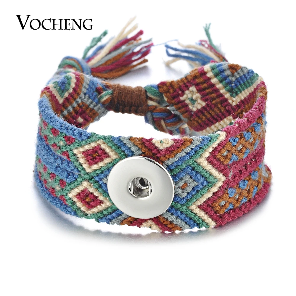

Vocheng Ginger Snap Jewelry Handmade Bracelet 2 Styles 1 Button or 3 Button for 18mm Charms NN-583