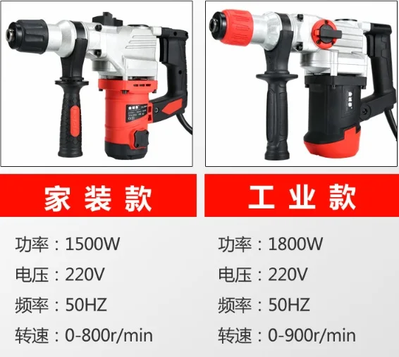 Высокопроизводительный 220V 1500W 1800W молоток для демонтажа Eletric домкрат cnc инструмент аппаратные инструменты