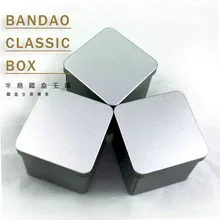 Милая квадратная простая маленькая жестяная коробка/чайная коробка или шкатулка для ювелирных изделий без печати