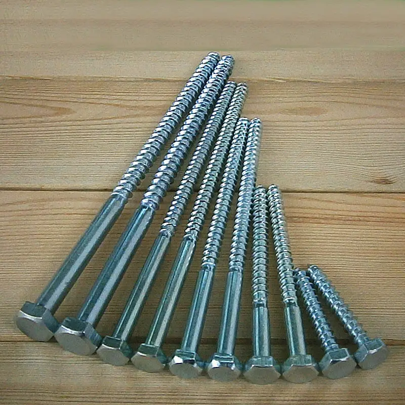 M8 Hex head Self tapping carbon steel zincification screws bolts 50mm 200mm Long M8x200mm 2PCS