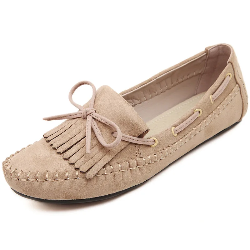 Nueva borla Flat zapatos mujer primavera verano 2016 en los zapatos del barco mujeres alpargatas mocasines