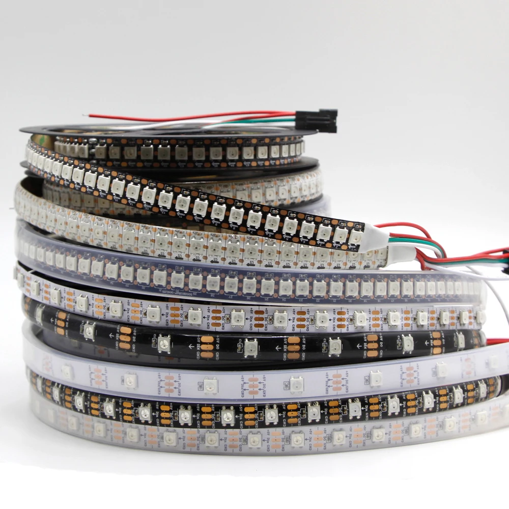 WS2812B умный светодиодный светильник 5 в IC WS2812 черный/белый PCB Индивидуально
