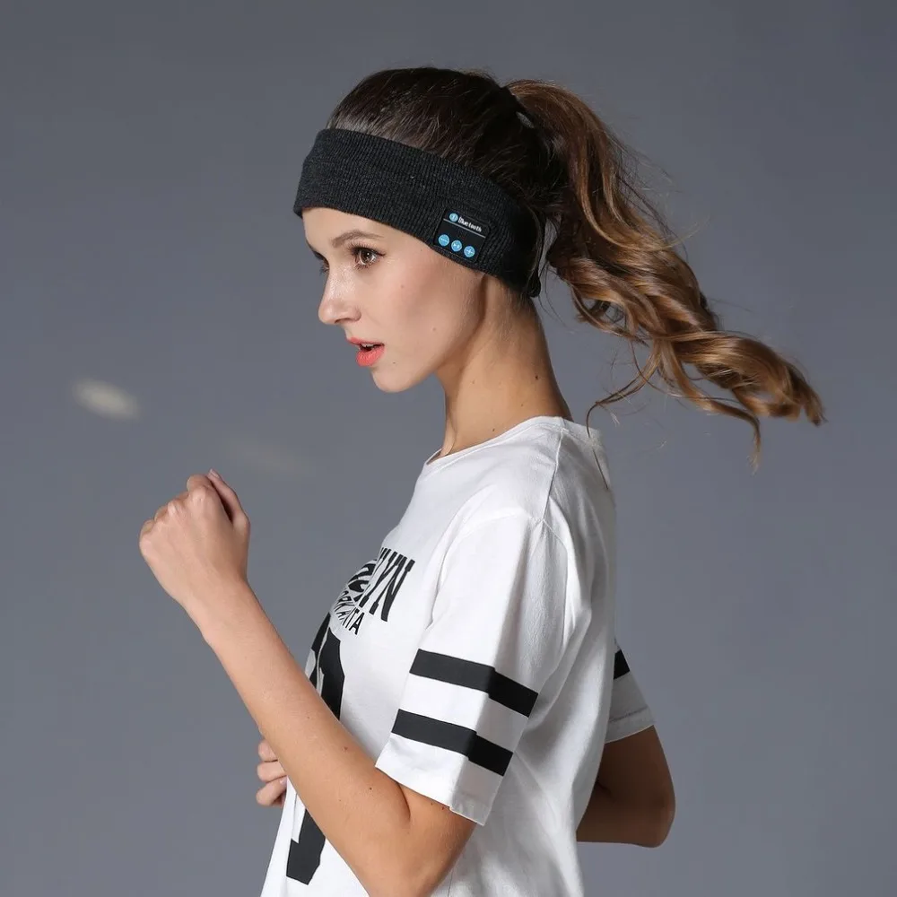 

Knitting Music Headband Headset w/ Mic Wireless Bluetooth Earphone Headphone For Running Yoga Gym Sleep Sports Earpiece