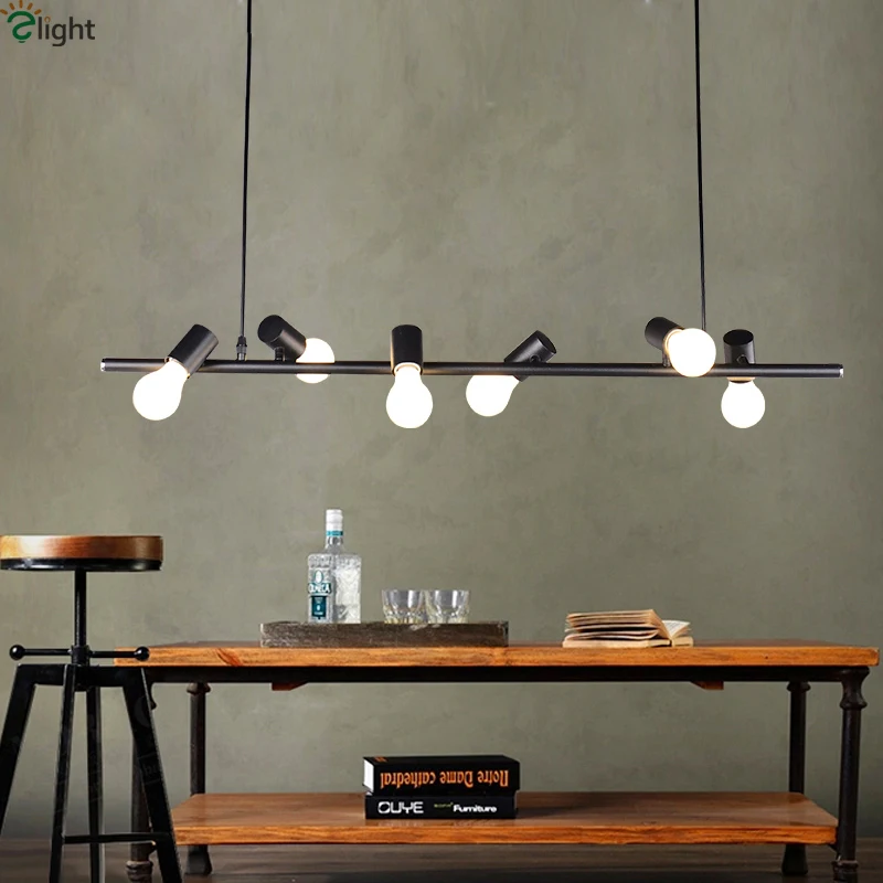 Nordic Minimalism Abstract Bird E27 Pendant Light Unique 6 Bulbs Cord Foyer Led Hanging Lamp Metal Diningroom Pendant Lighting