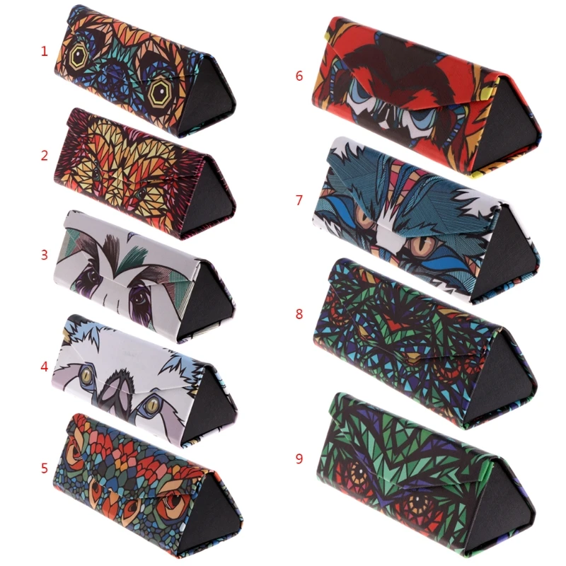 

Triangle Foldable Glasses Case Cartoon Animal Eyeglasses Sunglasses Storage Box