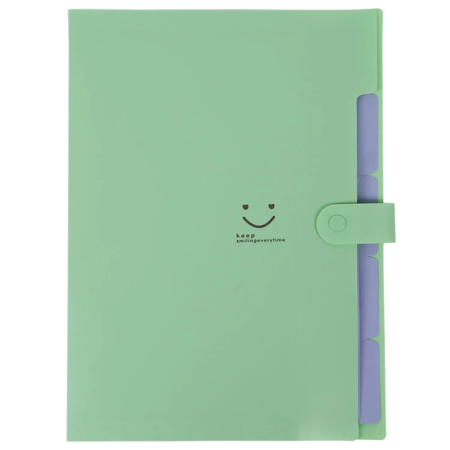 Пластик расширяя папки файла типа «гармошка» Органайзер документов 5 карманами A4 письмо Размеры для школы и офиса - Цвет: Green