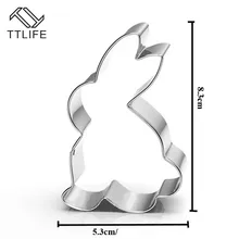 TTLIFE Банни Тапочки; тапочки с кроликом; шлёпанцы для формочки для печенья Нержавеющая сталь Patisserie выпечки кондитерских изделий Печенье Кондитерские изделия пресс-форма, принадлежности