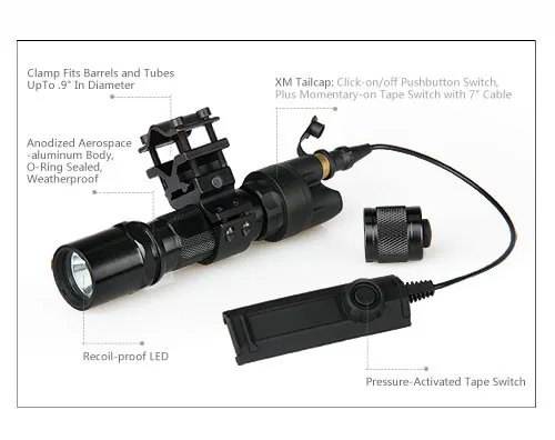 Тактический фонарь CREE5 светодиодный фонарь CREE 6P светодиодный фонарь для пневматического оружия охотничий gz150073