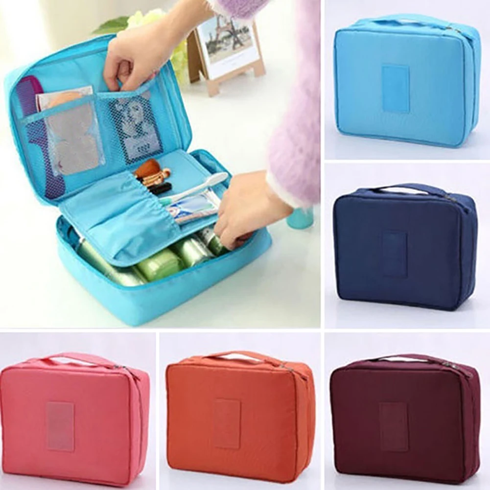 Multifunctional Cosmetic Toiletries Storage Bag Travel Makeup Organizer Pouch