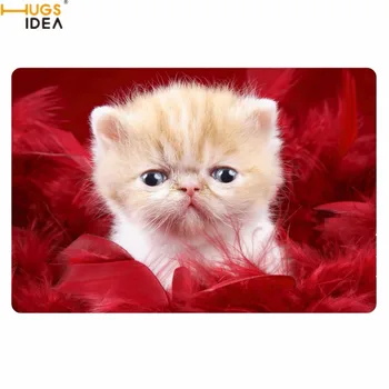 

HUGSIDEA Cute 3D Animal Persian Cat/Kitty Printed Entrance Door Carpets Home Decorative Non-slip Floor Mats Bedroom/Kitchen Rugs
