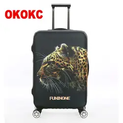 OKOKC Cheetah Толстый эластичный чемодан Крышка модные Чемодан защитный сумки тележки крышка для 18 "-32" пыли, дорожные аксессуары