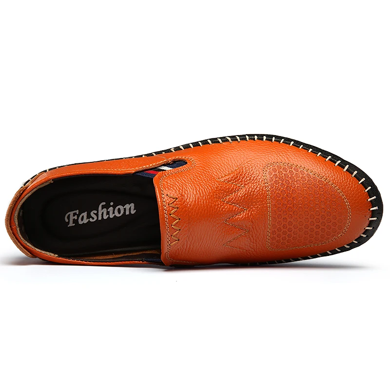 orange slip Confortable Appartements Sapatos Lumière white En Hommes Chaussures Casual Souple Non Printemps automne Hombre Drinving La Cuir Black Mocassins Caoutchouc Mode À Et RYRaBqU