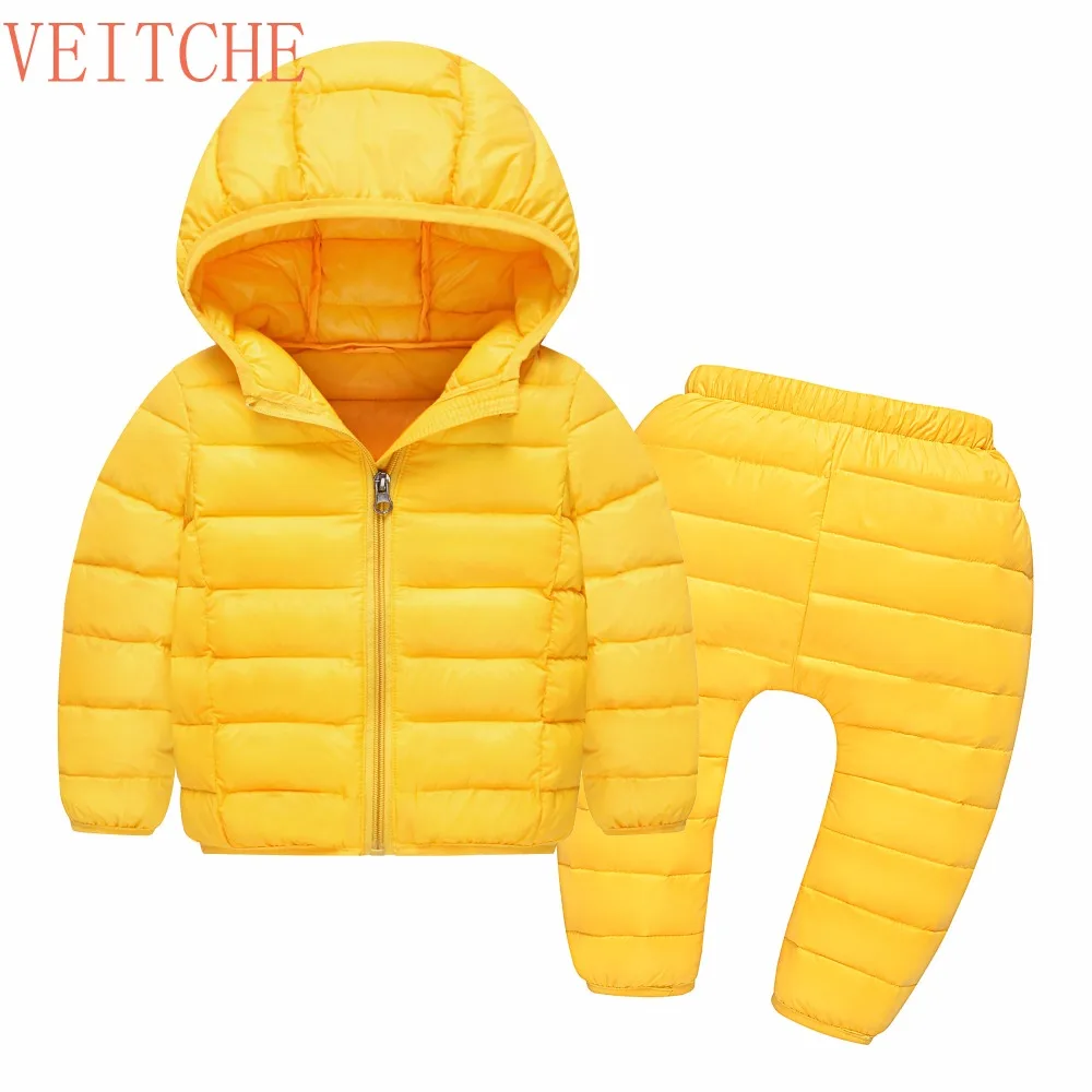 

Russian winter Warm Children clothing sets 90% white duck down boys baby outwear waterproof snowsuit girls jackets Kids Clothes