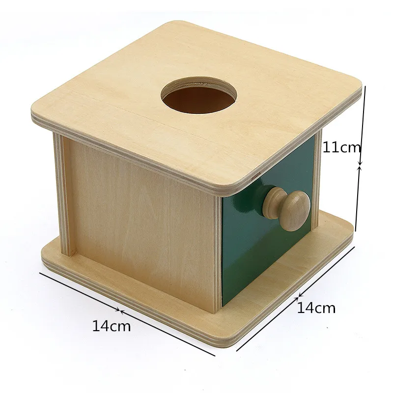 Montessori Infant Toy Baby Wood Ball Matching Box Learning Educational Preschool Training 24 months