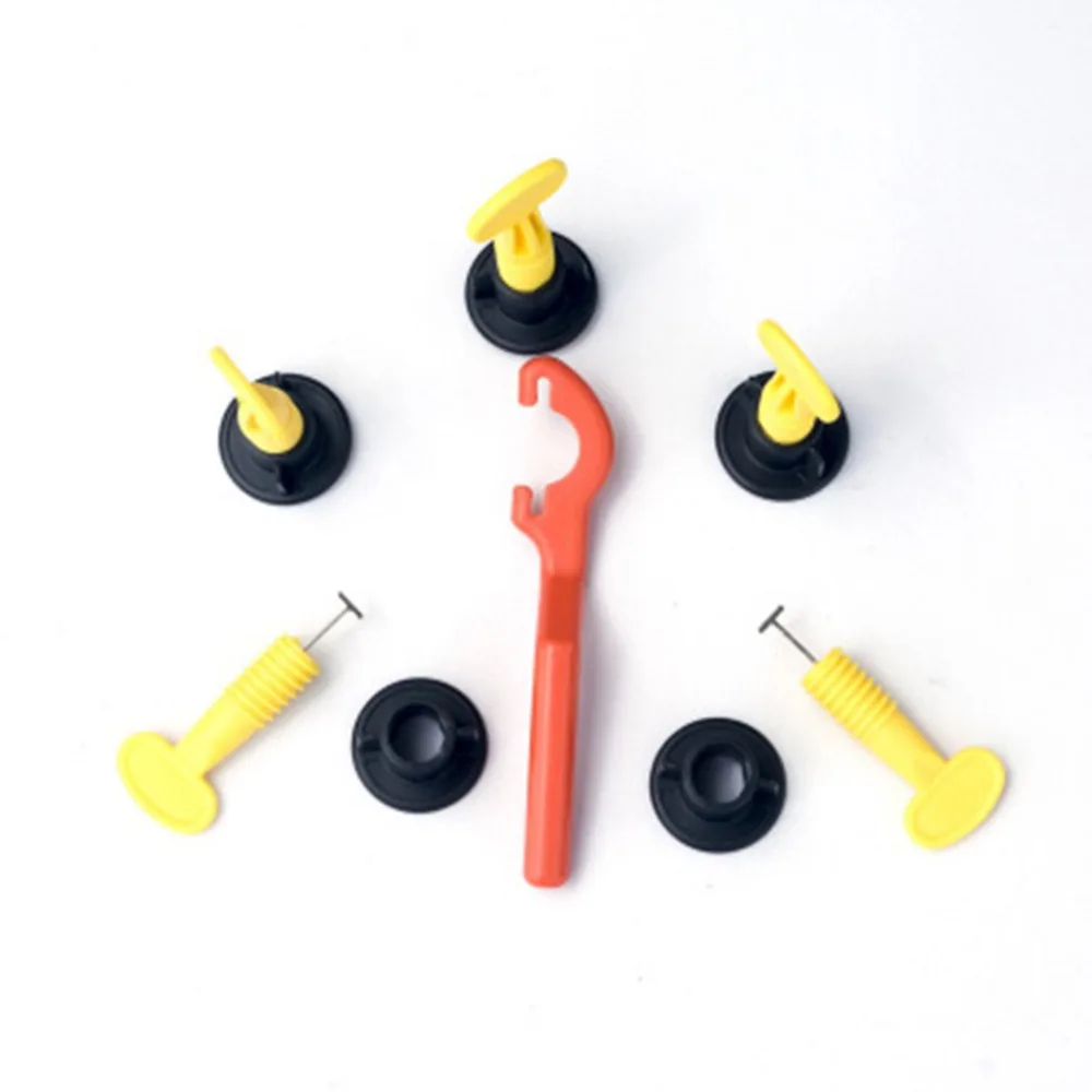 50 pcs/set Yellow Flooring Wall Tile Leveling System Leveler Locator Spacers Plier Tile Leveling System Construction Tools