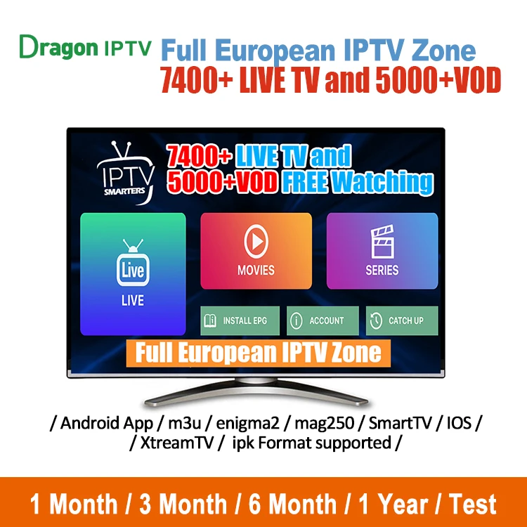 Czech IPTV Subscription Europe France Spain Italia Portugal IPTV Abonnement 7000+ live Channels For Android BOX m3u mag Smart TV