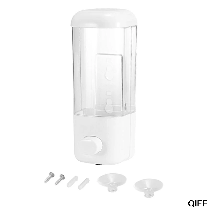 

Drop Ship&Wholesale Bathroom Soap Dispenser Wall Mounted Self-Adhesive Shampoo Container Hand Press Clear Liquid Lotion June 25