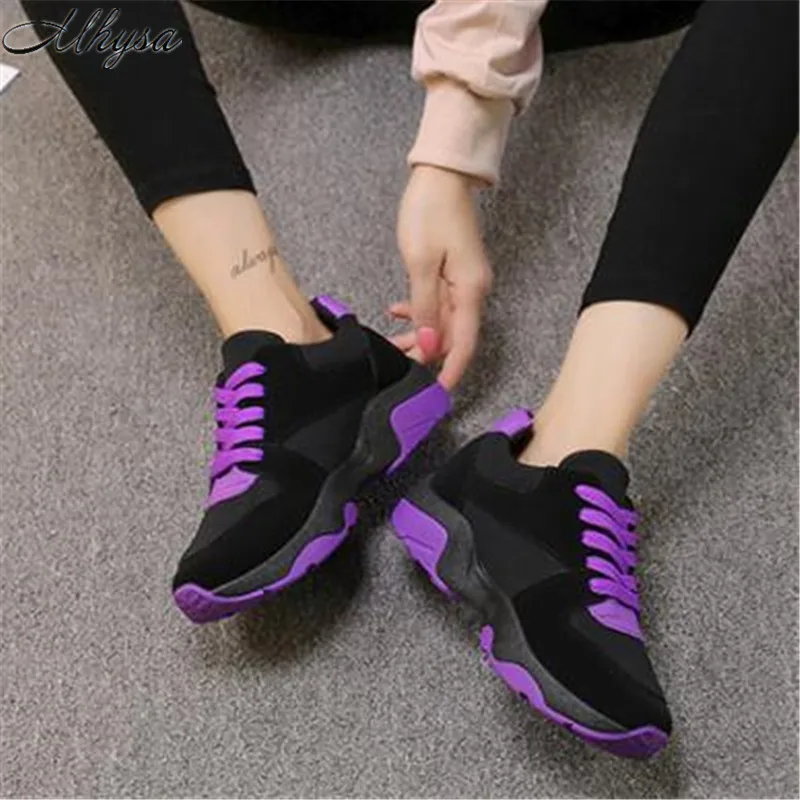 

Mhysa 2019 new spring, summer, autumn and winter color matching sports casual women's platform fashion platform shoes Z201