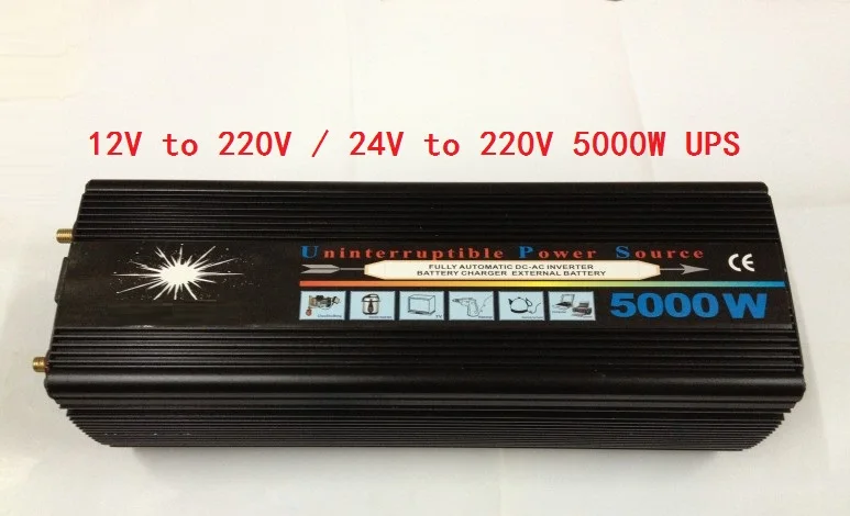 

5000W modified wave dc24V to ac220V UPS Power inverter With Battery Charging function