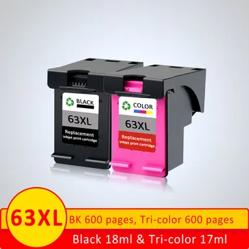 

XiangYu 2PK High Quality for HP 63 63XL Ink Cartridges compatible for HP Deskjet 1110 1112 2130 2131 2132 2133 2134 3630